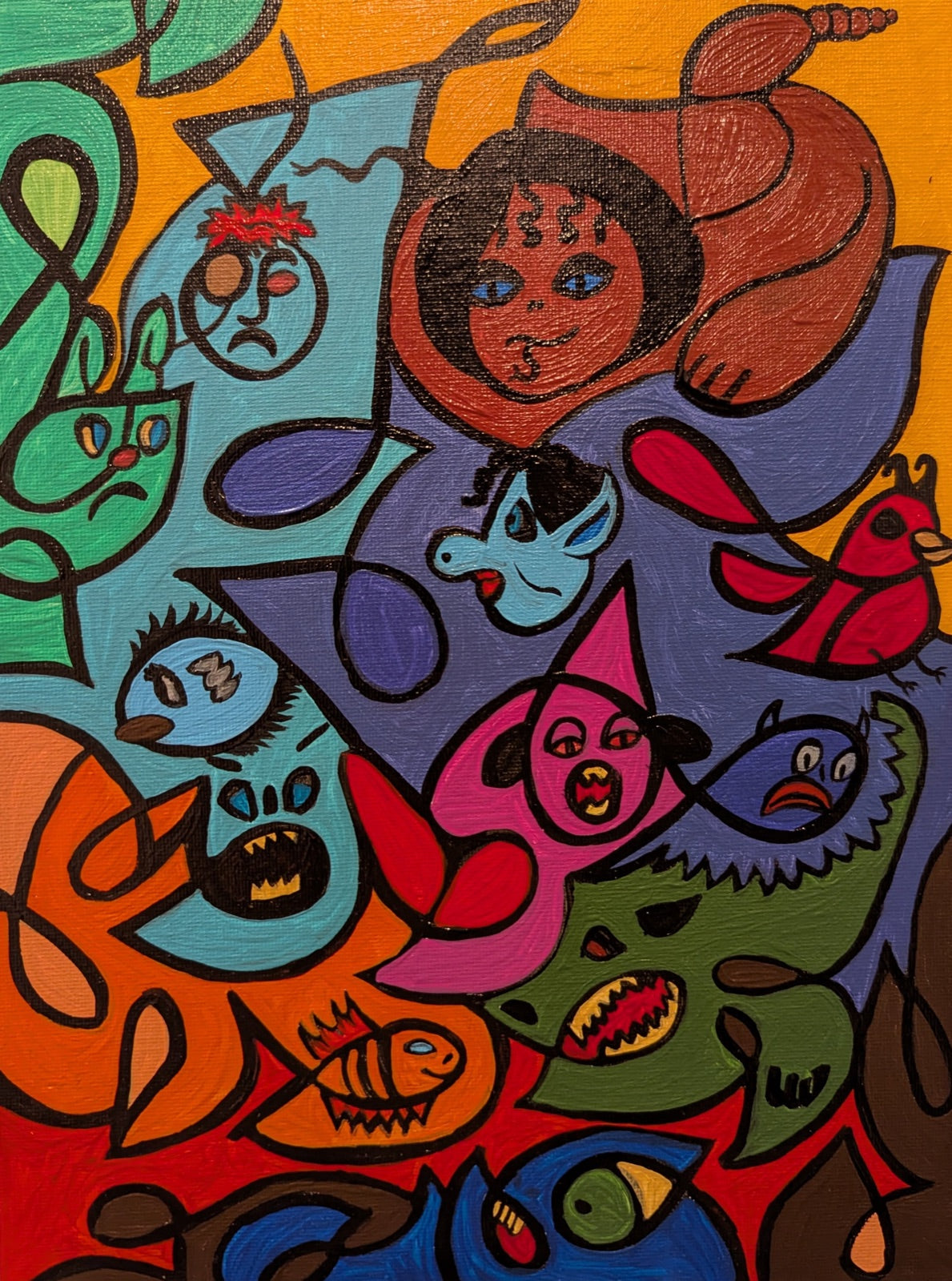 Among Them by Leah W. — original painting