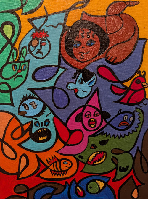 Among Them by Leah W. — original painting
