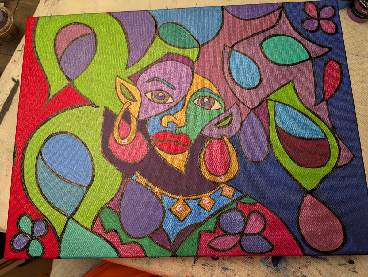 She Showed Up by Leah W. — original painting