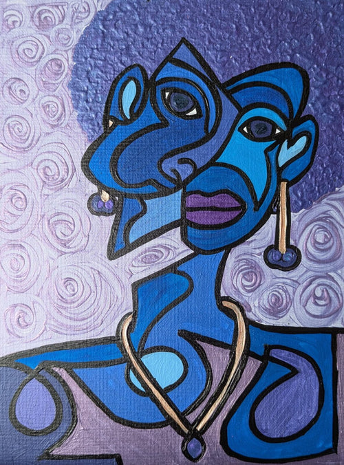 Blue Lady — original painting by Leah Williams