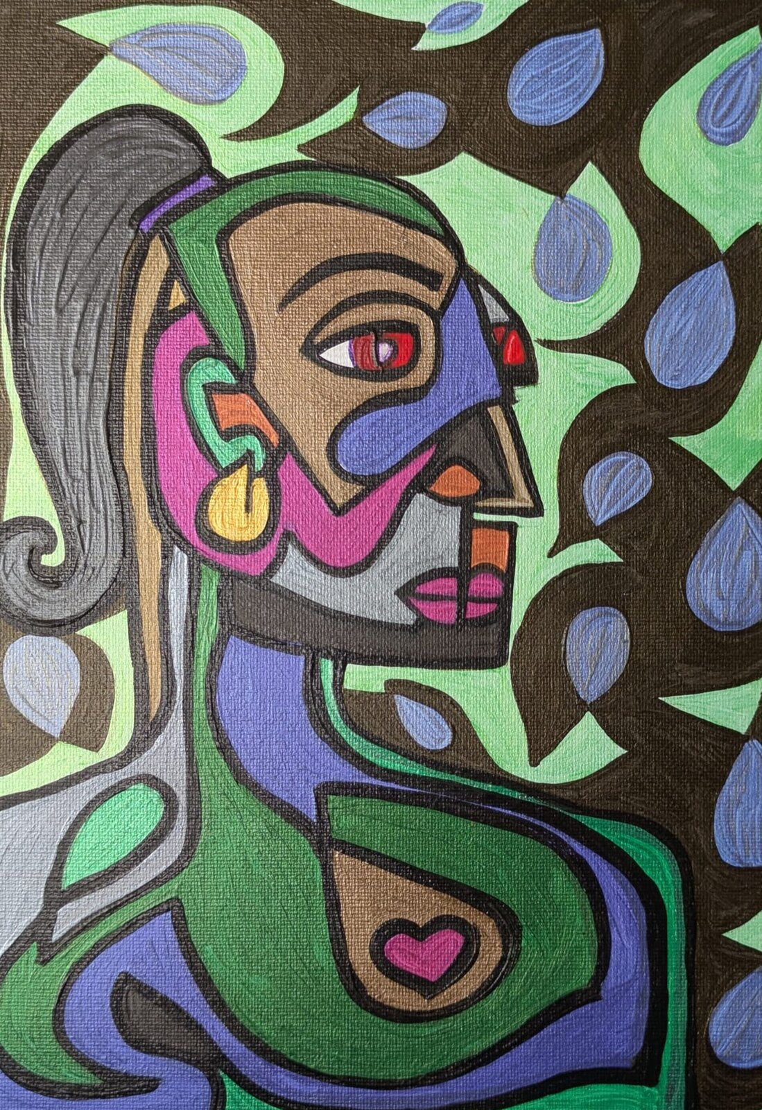 AI Girl — original painting by Leah Williams